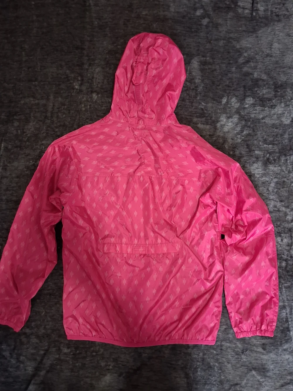 Lands' End Pink Hooded Full Zip Windbreaker Rain Jacket Girls Size L (14-16)